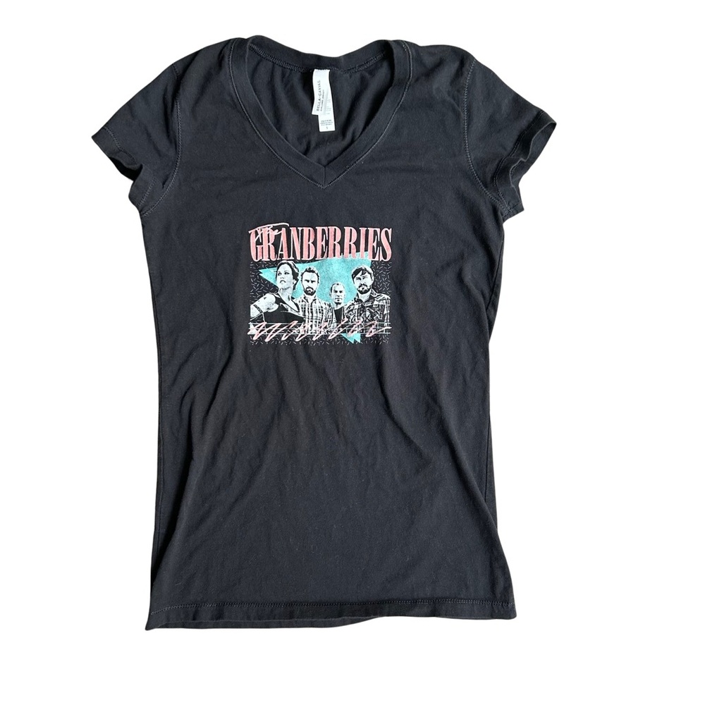 The Cranberries V-Neck Graphic Tee Size Small